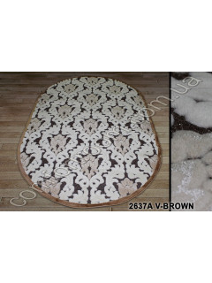 Ковер Hadise 2637a brown Овал